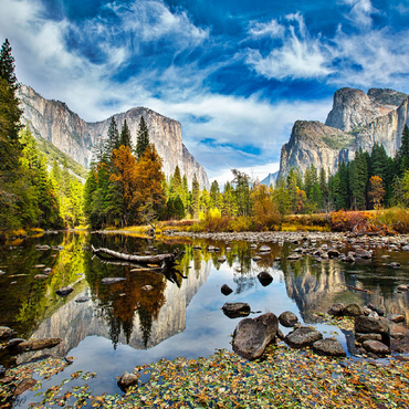 El Capitan and Merced River in autumn, California, USA 100 Jigsaw Puzzle 3D Modell