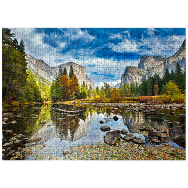 puzzleplate El Capitan and Merced River in autumn, California, USA 500 Jigsaw Puzzle