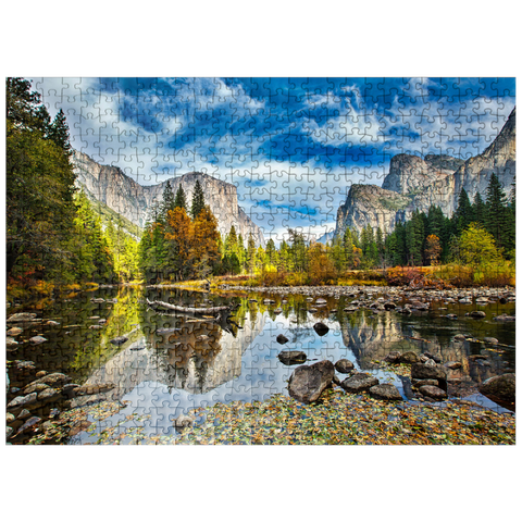 puzzleplate El Capitan and Merced River in autumn, California, USA 500 Jigsaw Puzzle