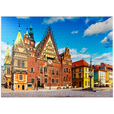 puzzleplate The old city hall building on the market square in the old town of Wroclaw, Poland 1000 Jigsaw Puzzle
