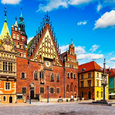 The old city hall building on the market square in the old town of Wroclaw, Poland 1000 Jigsaw Puzzle 3D Modell