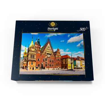 The old city hall building on the market square in the old town of Wroclaw, Poland 500 Jigsaw Puzzle box view1