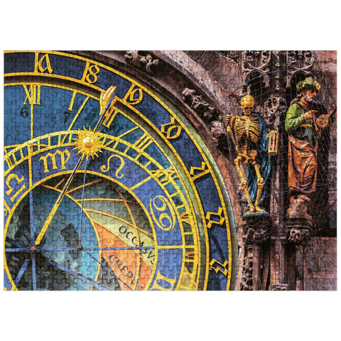 puzzleplate Detail of the Prague Astronomical Clock (Orloj), Prague 500 Jigsaw Puzzle