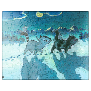 puzzleplate Jacob the cat - At night all cats are gray! 100 Jigsaw Puzzle