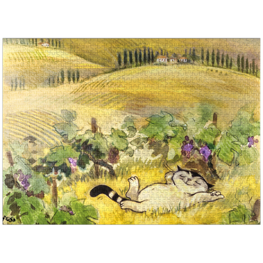 puzzleplate Jacob the cat - a break is a must! 1000 Jigsaw Puzzle