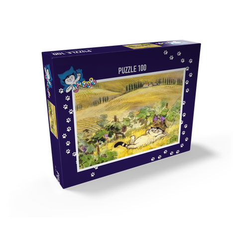 Jacob the cat - a break is a must! 100 Jigsaw Puzzle box view1
