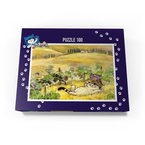 Jacob the cat - a break is a must! 100 Jigsaw Puzzle box view1