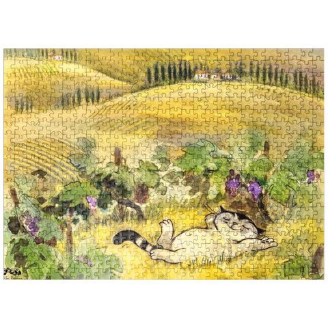 puzzleplate Jacob the cat - a break is a must! 500 Jigsaw Puzzle