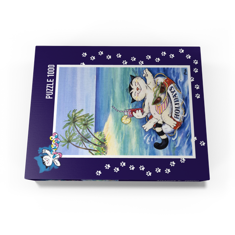 Jacob the cat - Happy vacations! 1000 Jigsaw Puzzle box view1