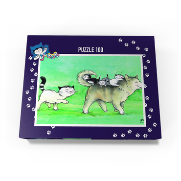 Jacob the cat - Came to the dog 100 Jigsaw Puzzle box view1