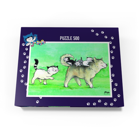 Jacob the cat - Came to the dog 500 Jigsaw Puzzle box view1