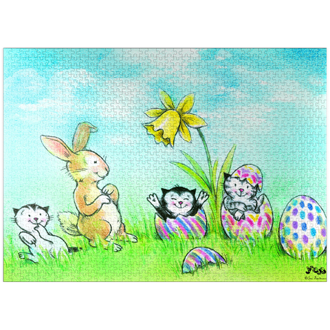 puzzleplate Kater Jacob - The Easter Bunny is here! 1000 Jigsaw Puzzle