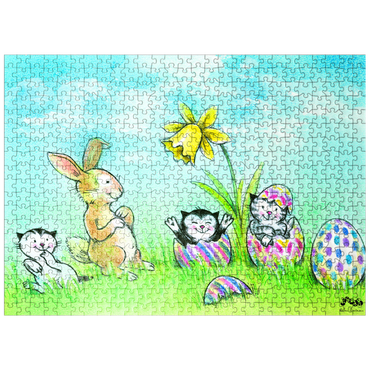 puzzleplate Kater Jacob - The Easter Bunny is here! 500 Jigsaw Puzzle