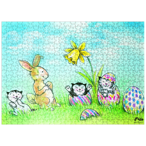 puzzleplate Kater Jacob - The Easter Bunny is here! 500 Jigsaw Puzzle