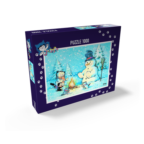 Jacob the cat - The snowman 1000 Jigsaw Puzzle box view1