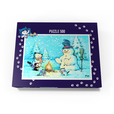 Jacob the cat - The snowman 500 Jigsaw Puzzle box view1