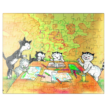 puzzleplate Jacob the cat - The diligent 100 Jigsaw Puzzle