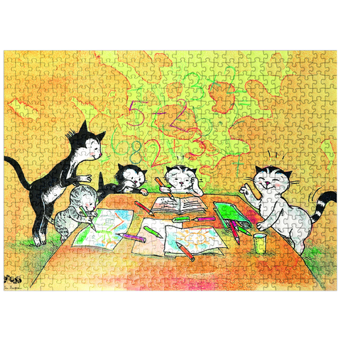 puzzleplate Jacob the cat - The diligent 500 Jigsaw Puzzle