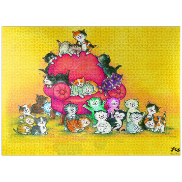 puzzleplate Jacob the cat - A big family 1000 Jigsaw Puzzle