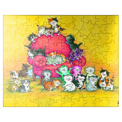 puzzleplate Jacob the cat - A big family 100 Jigsaw Puzzle