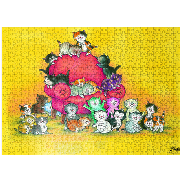 puzzleplate Jacob the cat - A big family 500 Jigsaw Puzzle
