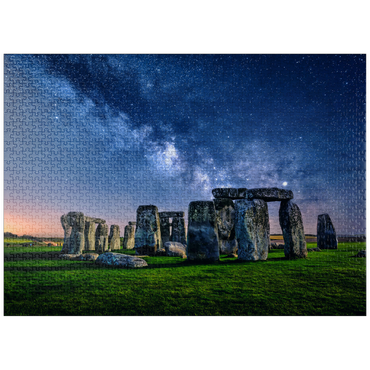 puzzleplate The Milky Way over Stonehenge, Amesbury, England 1000 Jigsaw Puzzle