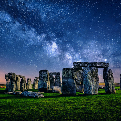 The Milky Way over Stonehenge, Amesbury, England 1000 Jigsaw Puzzle 3D Modell