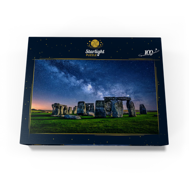 The Milky Way over Stonehenge, Amesbury, England 100 Jigsaw Puzzle box view1