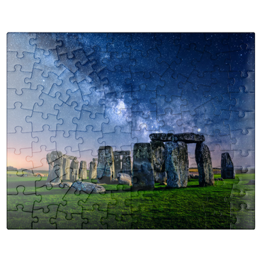 puzzleplate The Milky Way over Stonehenge, Amesbury, England 100 Jigsaw Puzzle