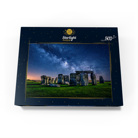 The Milky Way over Stonehenge, Amesbury, England 500 Jigsaw Puzzle box view3