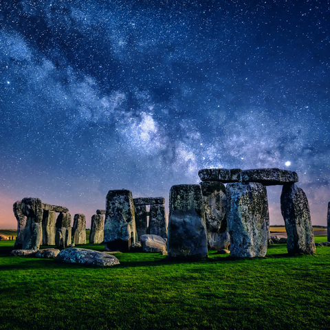 The Milky Way over Stonehenge, Amesbury, England 500 Jigsaw Puzzle 3D Modell