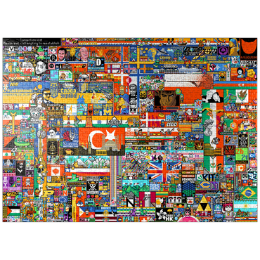 puzzleplate r/place Pixel War 04.2022 - Extreme Size, Part 1/6 for collage 1000 Jigsaw Puzzle