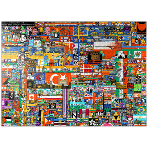 puzzleplate r/place Pixel War 04.2022 - Extreme Size, Part 1/6 for collage 1000 Jigsaw Puzzle