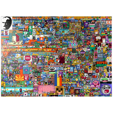 puzzleplate r/place Pixel War 04.2022 - Extreme Size, Part 2/6 for collage 1000 Jigsaw Puzzle