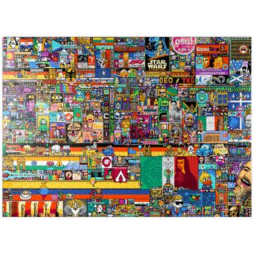 puzzleplate r/place Pixel War 04.2022 - Extreme Size, Part 3/6 for collage 1000 Jigsaw Puzzle