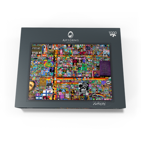 r/place Pixel War 04.2022 - Extreme Size, Part 4/6 for collage 1000 Jigsaw Puzzle box view1