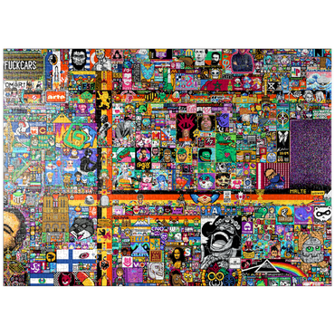 puzzleplate r/place Pixel War 04.2022 - Extreme Size, Part 4/6 for collage 1000 Jigsaw Puzzle