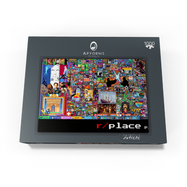 r/place Pixel War 04.2022 - Extreme Size, Part 5/6 for collage 1000 Jigsaw Puzzle box view1