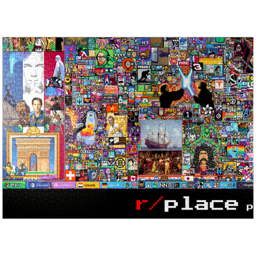 puzzleplate r/place Pixel War 04.2022 - Extreme Size, Part 5/6 for collage 1000 Jigsaw Puzzle