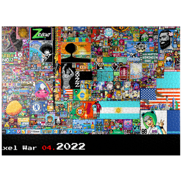 puzzleplate r/place Pixel War 04.2022 - Extreme Size, Part 6/6 for collage 1000 Jigsaw Puzzle