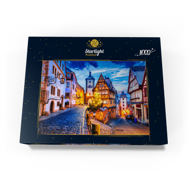 Rothenburg ob der Tauber by night, Romantic Road in Bavaria, Germany 1000 Jigsaw Puzzle box view1