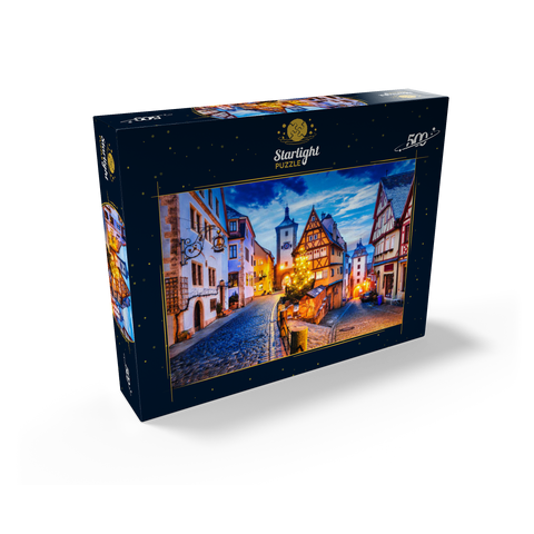 Rothenburg ob der Tauber by night, Romantic Road in Bavaria, Germany 500 Jigsaw Puzzle box view1