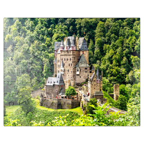 puzzleplate Eltz Castle, Wierschem, Rhineland-Palatinate, Germany 100 Jigsaw Puzzle