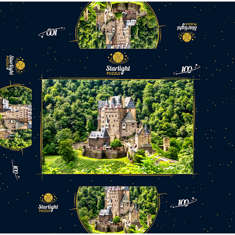 Eltz Castle, Wierschem, Rhineland-Palatinate, Germany 100 Jigsaw Puzzle box 3D Modell