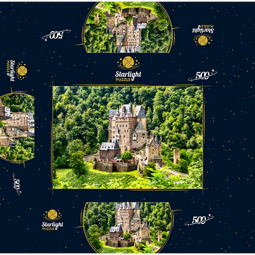 Eltz Castle, Wierschem, Rhineland-Palatinate, Germany 500 Jigsaw Puzzle box 3D Modell