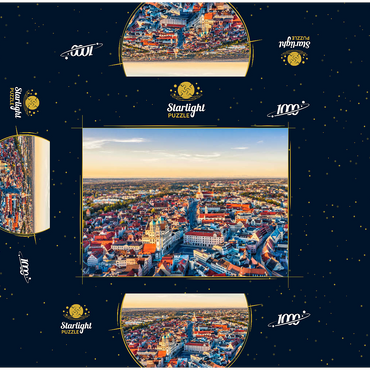 Augsburg city from above 1000 Jigsaw Puzzle box 3D Modell