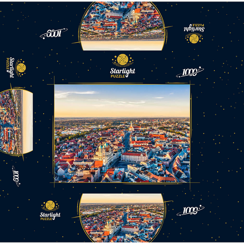 Augsburg city from above 1000 Jigsaw Puzzle box 3D Modell
