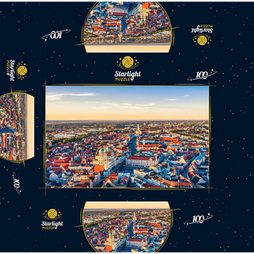 Augsburg city from above 100 Jigsaw Puzzle box 3D Modell