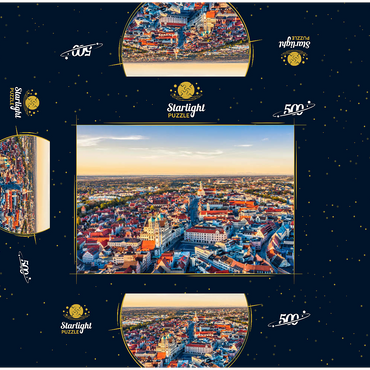 Augsburg city from above 500 Jigsaw Puzzle box 3D Modell