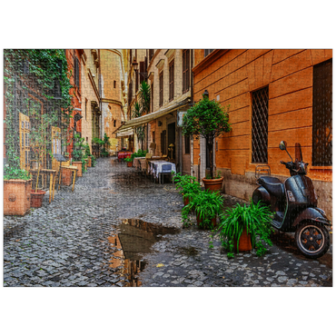 puzzleplate View of an old narrow street in Rome, Italy 1000 Jigsaw Puzzle